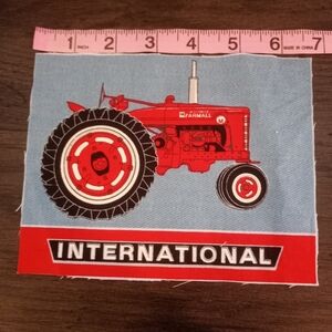 Case IH International Harvester Farmall Red Tractor Fabric panel lot of 10